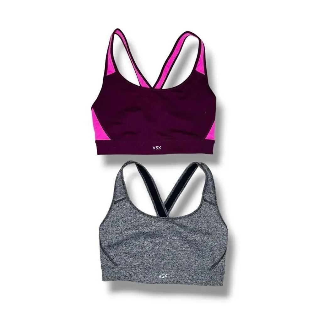 VICTORIAS SECRET VSX The Player Wireless Sports Bra Women’s Size S Bundle 2 Bras